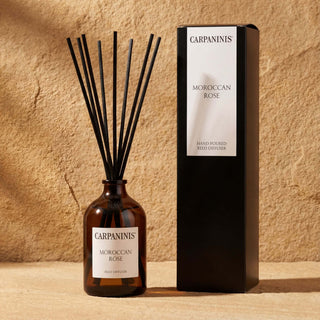 A Moroccan rose reed diffuser
