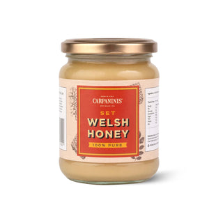 A jar of Carpaninis Welsh set honey