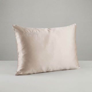 Silky pillowcase with 'Carpaninis' branding on a gray background