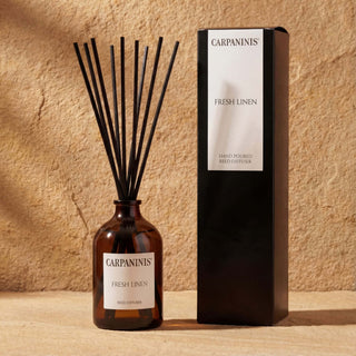 A fresh linen reed diffuser
