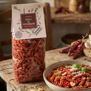A packet of Carpaninis chilli fusilli
