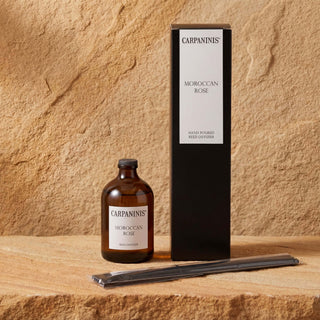 A Moroccan rose reed diffuser set