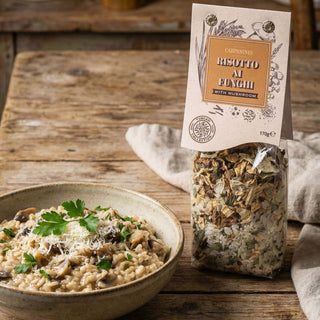 A packet of Carpaninis mushroom risotto