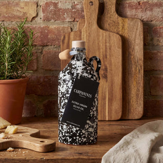 A handmade bottle of olive oil