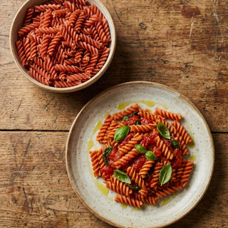 A plate of chilli fusilli pasta