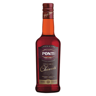 Bottle of Ponti Chianti wine on a white background