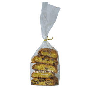 italian chocolate cantucci biscuits in a wrapper